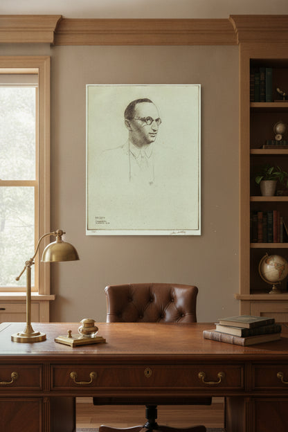 Lessing J. Rosenwald — framed art in a styled interior