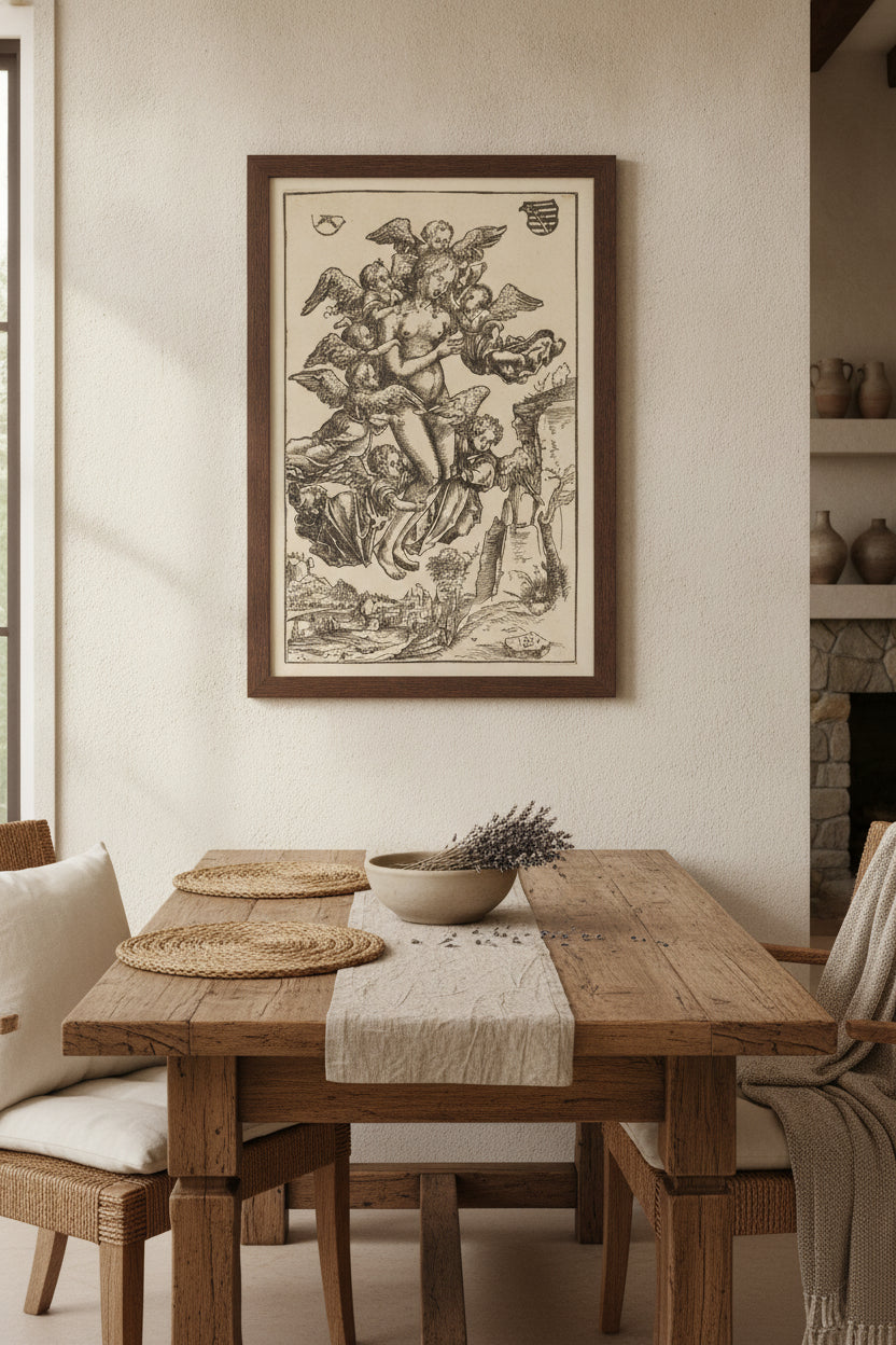 The Ecstasy of Saint Mary Magdalene — framed art in a styled interior