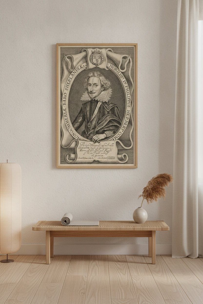 Philip Herbert, Fourth Earl of Pembroke — framed art in a styled interior