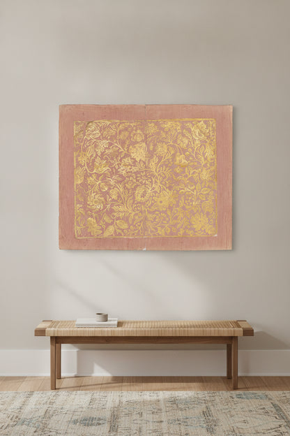 Endpaper with Mixed Floral Pattern — framed art in a styled interior