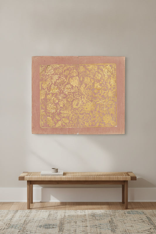Endpaper with Mixed Floral Pattern — framed art in a styled interior