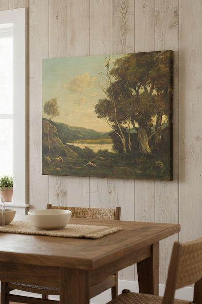 Landscape — framed art in a styled interior