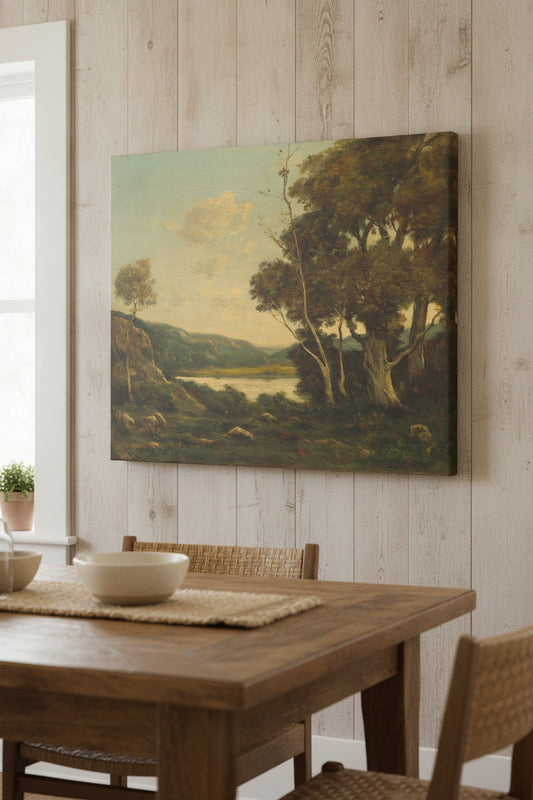 Landscape — framed art in a styled interior