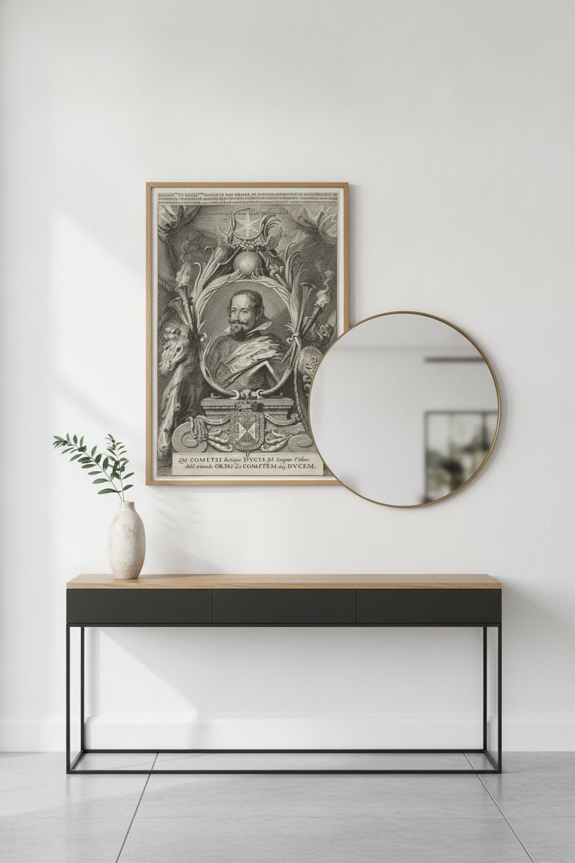 Gaspar de Guzman, Count of Olivares and Duke of San Lucas — framed art in a styled interior
