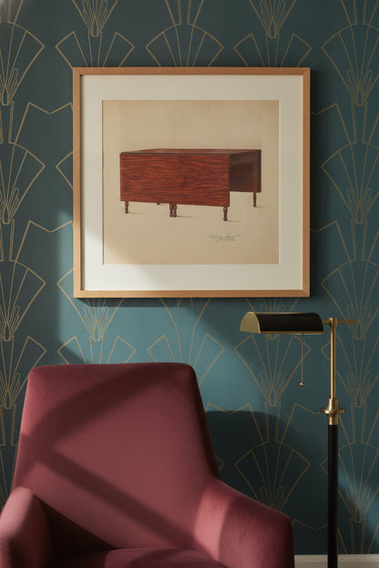 Drop Leaf Table — framed art in a styled interior