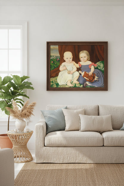 The Herbert Children — framed art in a styled interior