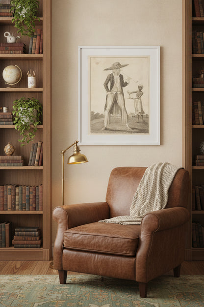 A Surinam Planter in his Morning Dress — framed art in a styled interior