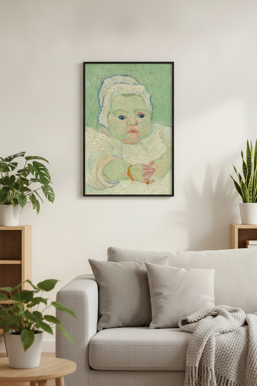 Roulin's Baby — framed art in a styled interior