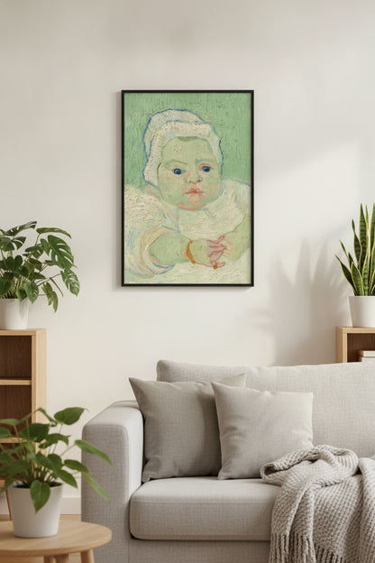 Roulin's Baby — framed art in a styled interior
