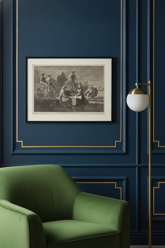 Seesaw - Gloucester, Massachusetts — framed art in a styled interior