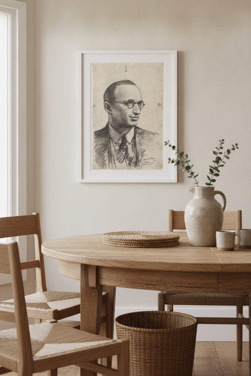 Lessing J. Rosenwald — framed art in a styled interior
