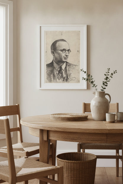 Lessing J. Rosenwald — framed art in a styled interior