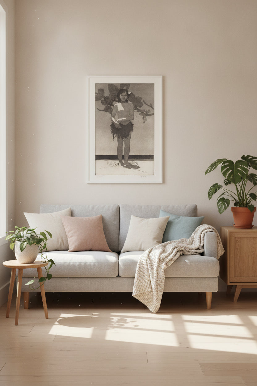 Kamani — framed art in a styled interior
