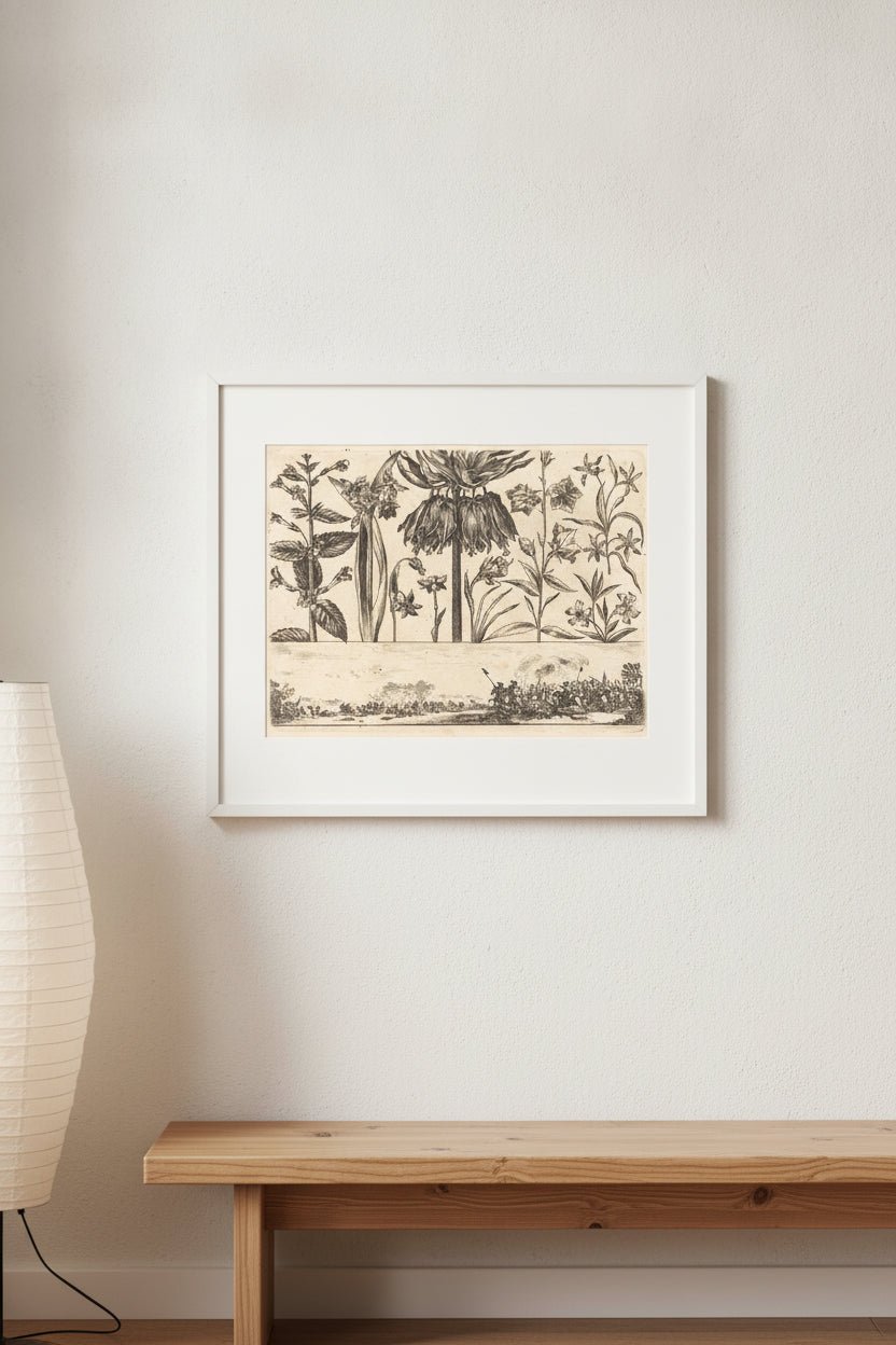 Flower Print no.10 — framed art in a styled interior