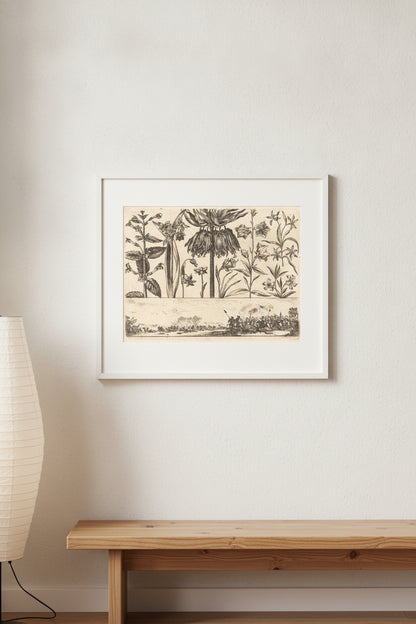 Flower Print no.10 — framed art in a styled interior