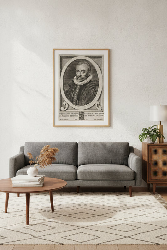 Maximilian II, Archduke of Austria — framed art in a styled interior