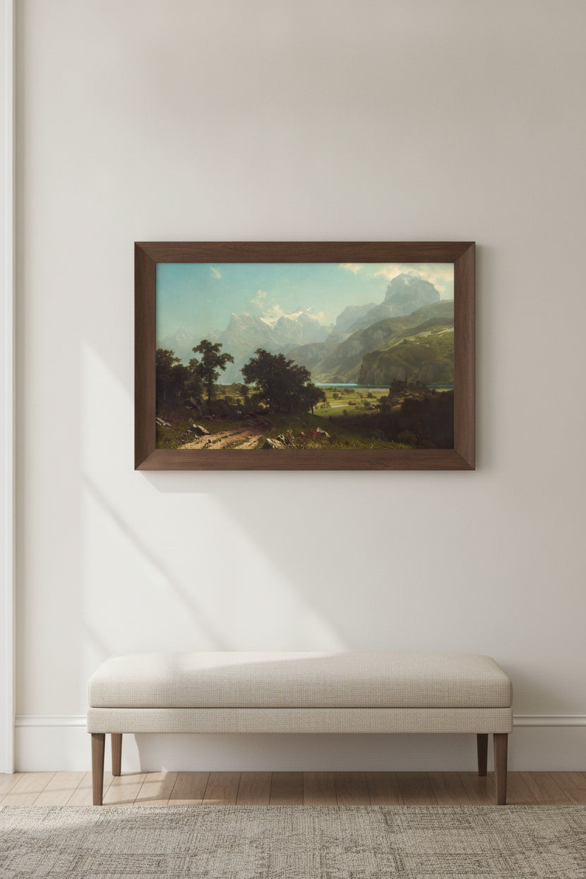 Lake Lucerne — framed art in a styled interior