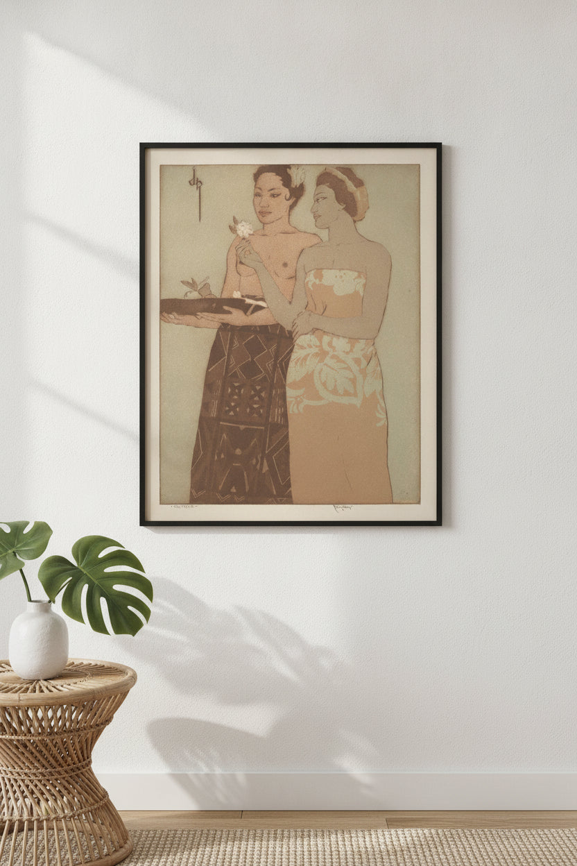 Polynesia — framed art in a styled interior