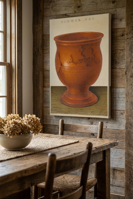 Flower Pot — framed art in a styled interior