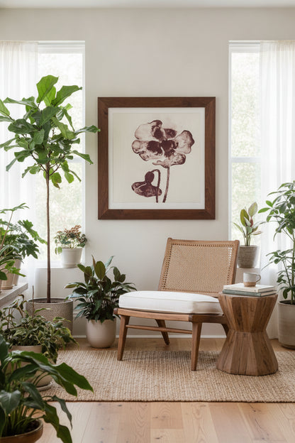 Flowers VIII — framed art in a styled interior