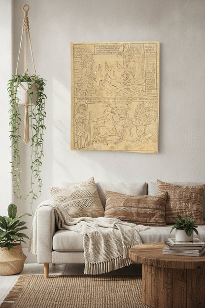 Apocalypse of John, Leaf 10 — framed art in a styled interior