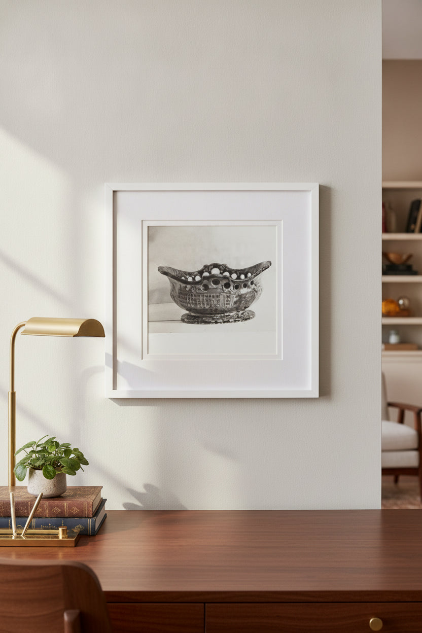 Fruit Dish - "Brooklyn Ferry" — framed art in a styled interior