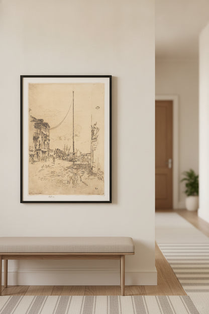 The Little Mast — framed art in a styled interior