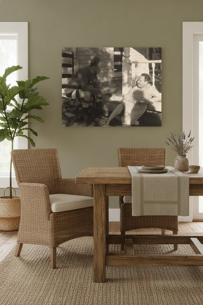 Jerome Mellquist and Paul Rosenfeld, Lake George — framed art in a styled interior