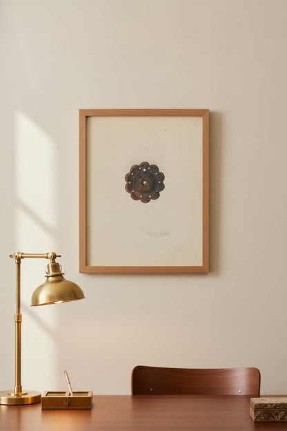 Rosette — framed art in a styled interior