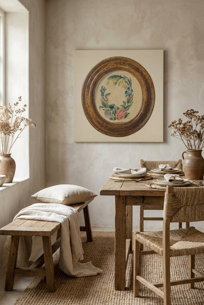 Framed Flower Painting — framed art in a styled interior