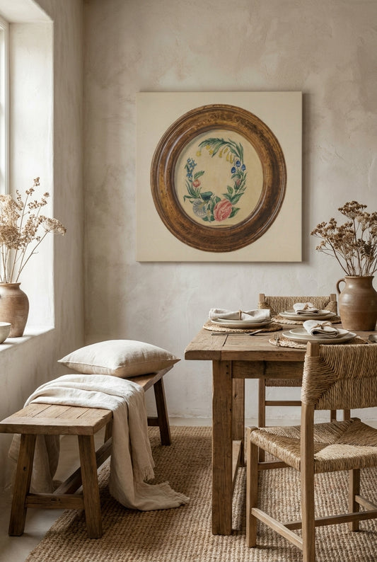 Framed Flower Painting — framed art in a styled interior