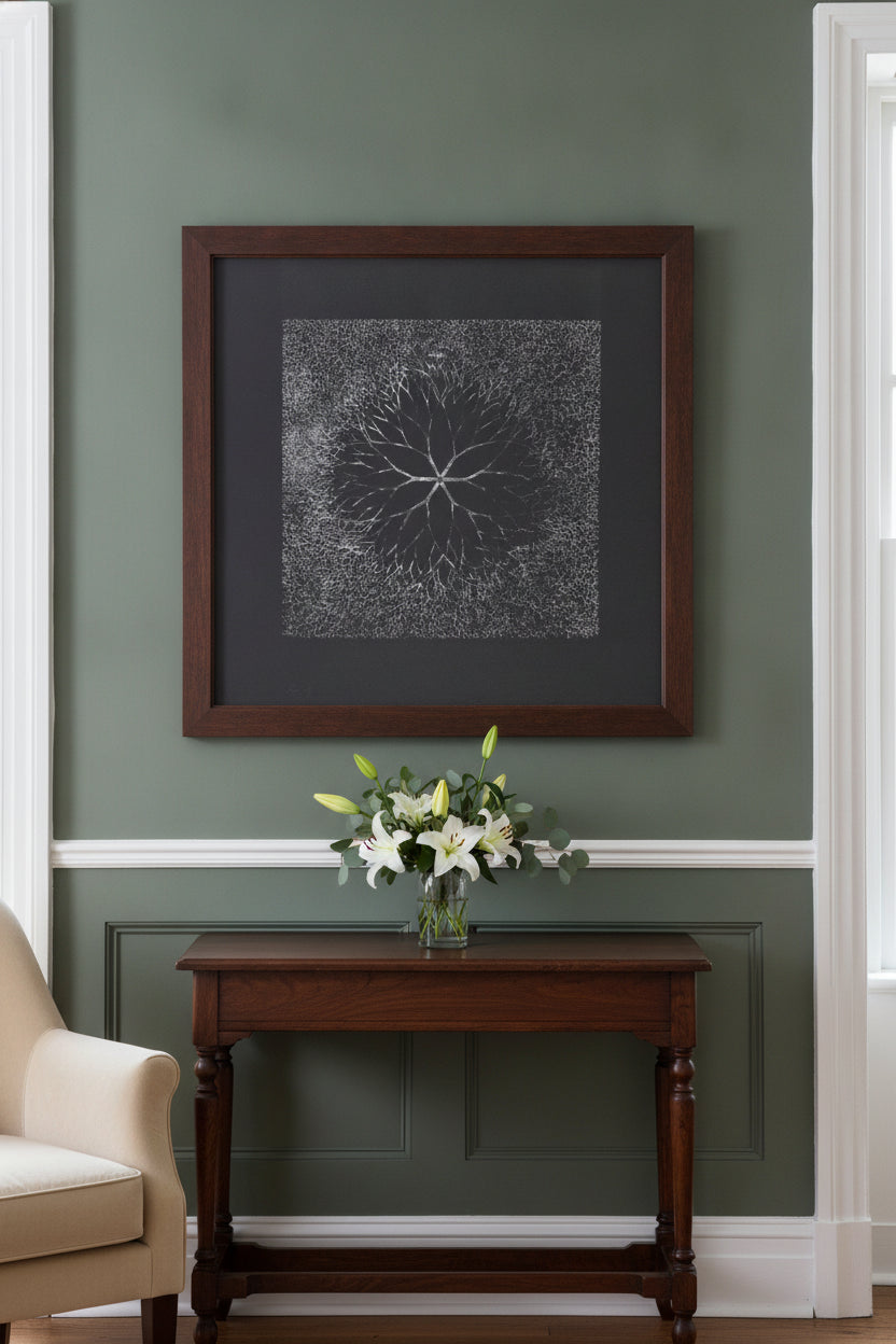 Desert Flower — framed art in a styled interior