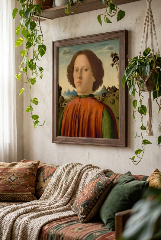 Portrait of a Boy — framed art in a styled interior