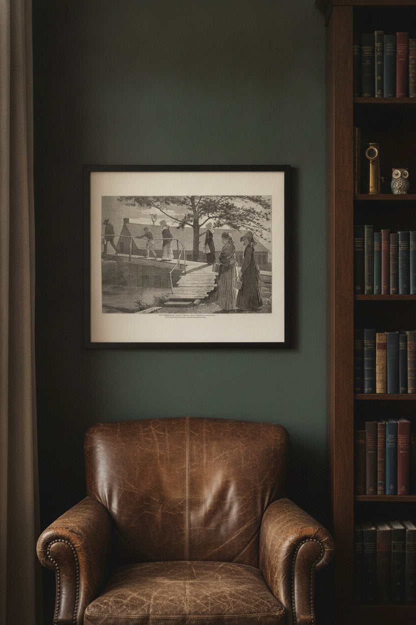 The Morning Bell — framed art in a styled interior