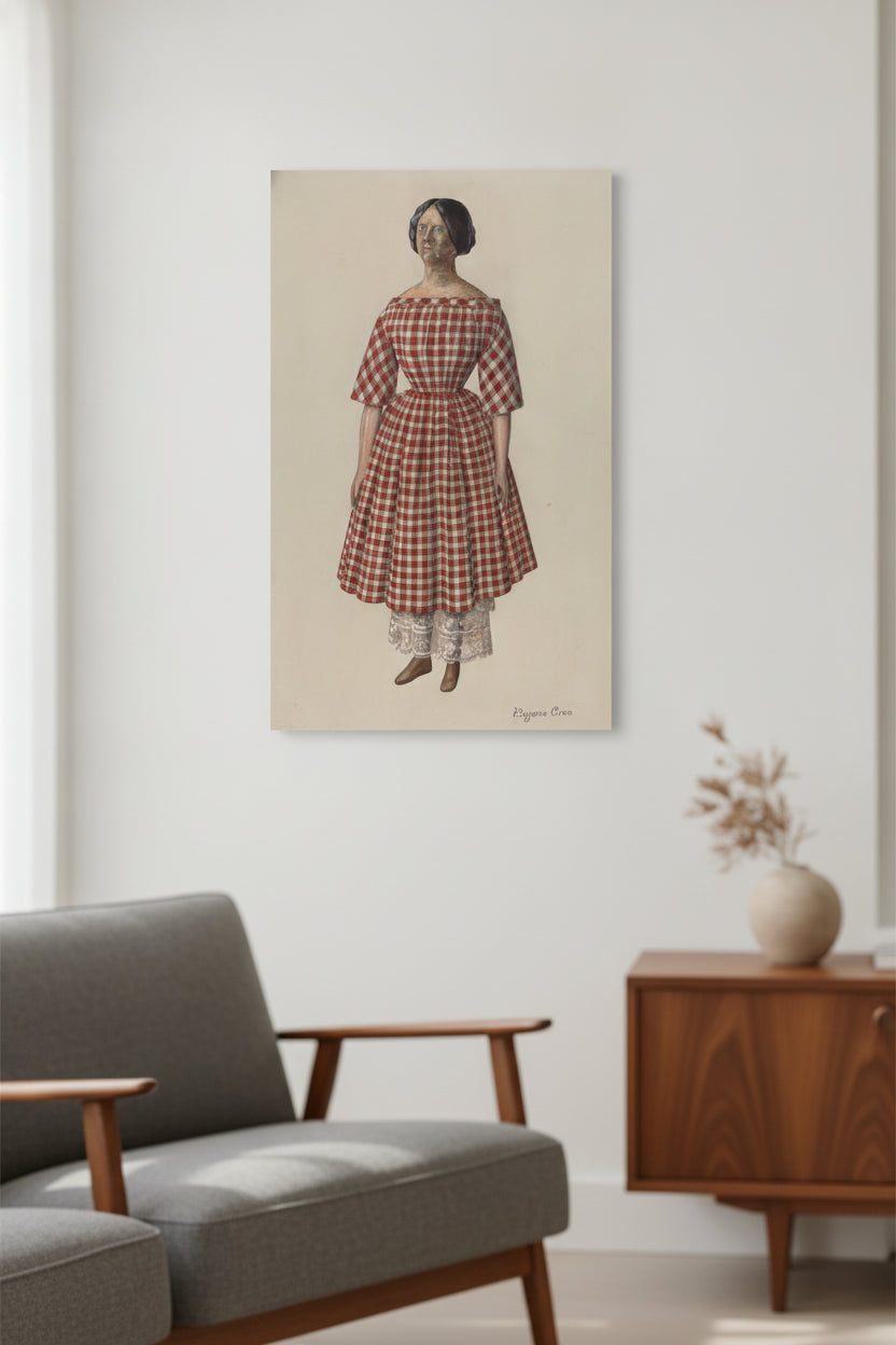 Doll: "Rose Anne" — framed art in a styled interior