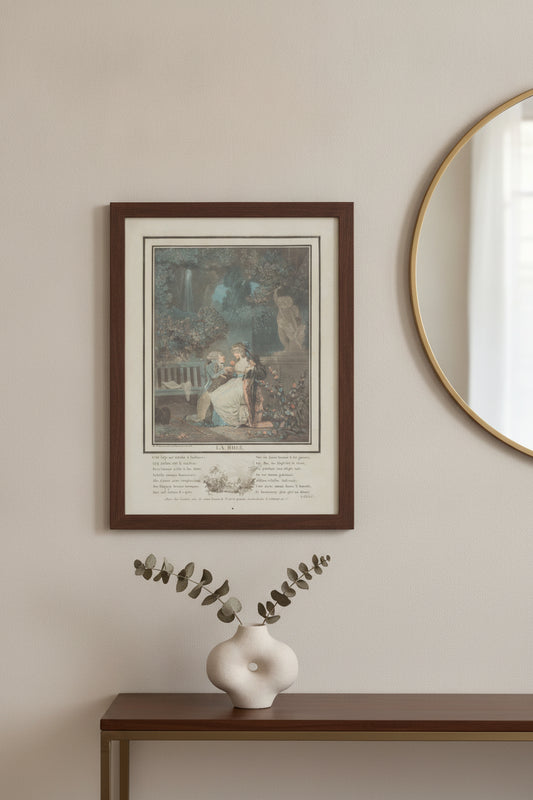 La Rose — framed art in a styled interior