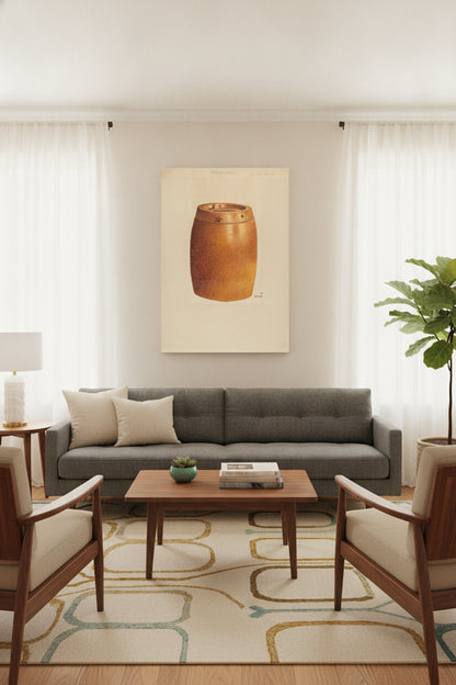 Stone Fruit Jar with Star — framed art in a styled interior
