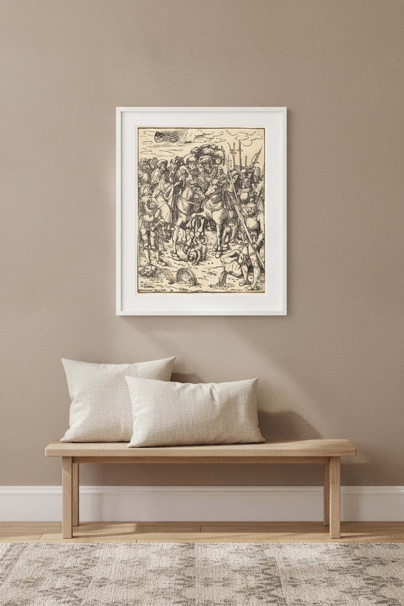 Saint Matthew — framed art in a styled interior