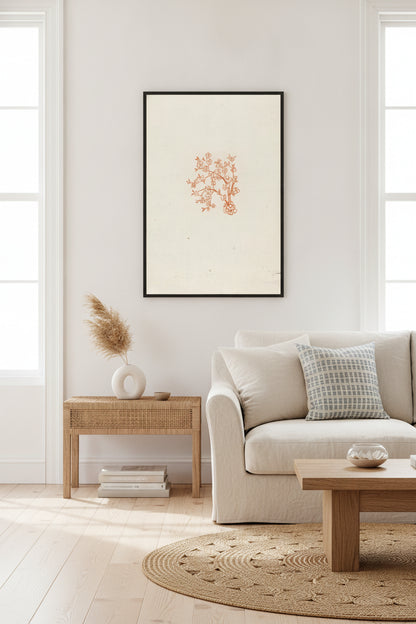 Third Eclogue: Blossoms (Branches d'arbre en fleurs) — framed art in a styled interior