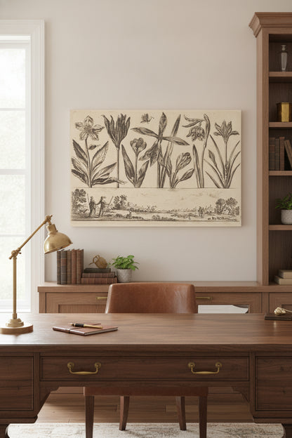 Flower Print no.4 — framed art in a styled interior