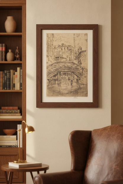 Ponte del Piovan — framed art in a styled interior