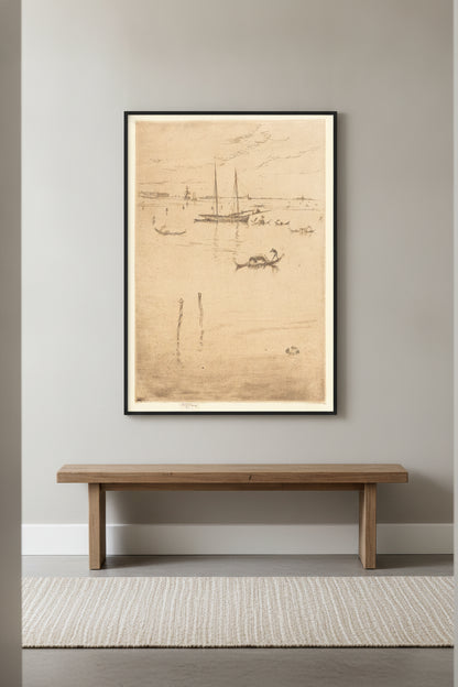 The Little Lagoon — framed art in a styled interior