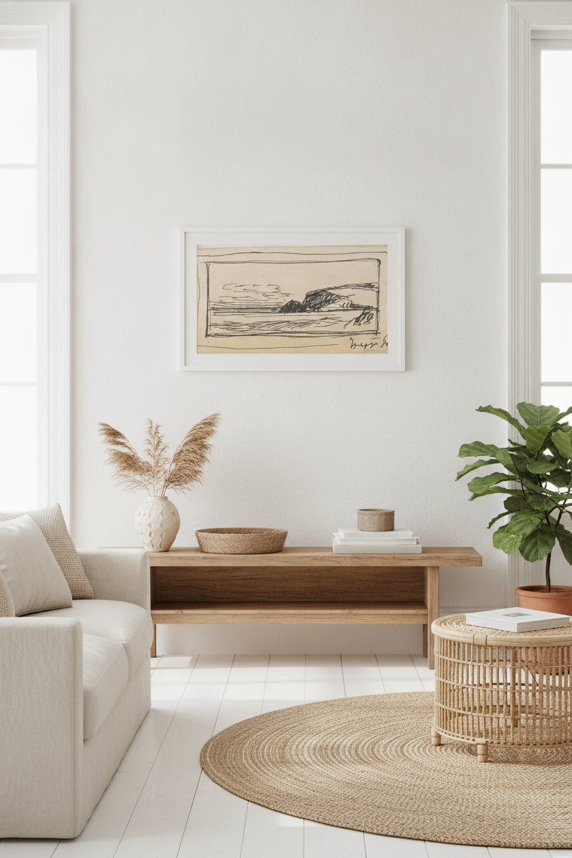 The Coast — framed art in a styled interior