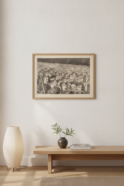 Fire Works on the Night of the Fourth of July — framed art in a styled interior