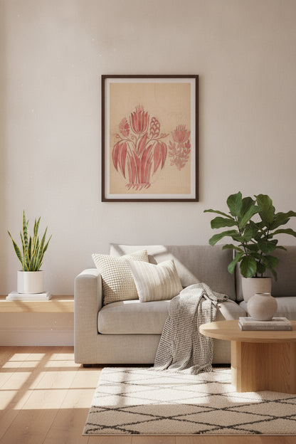 Floral Design — framed art in a styled interior