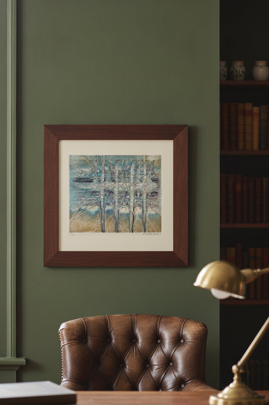 Fleurs Eclantantes (Brilliant Flowers) — framed art in a styled interior