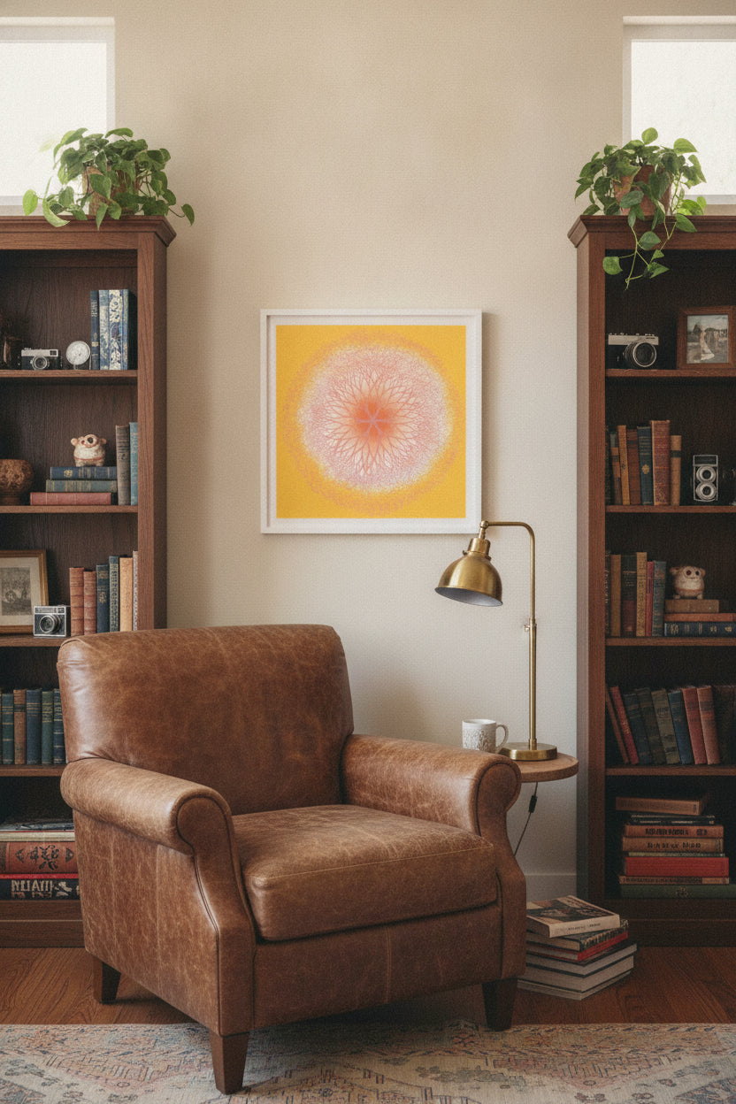 Desert Plant — framed art in a styled interior
