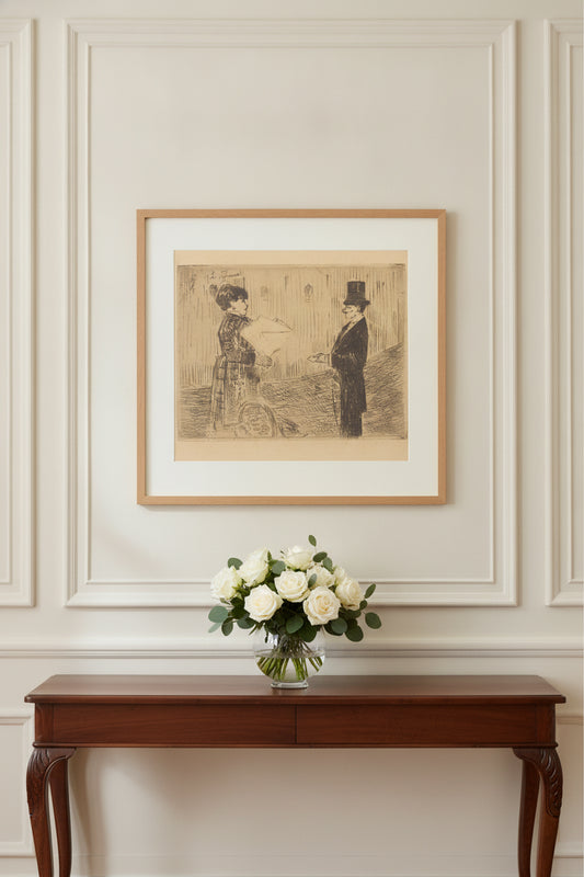 Le bouquet (The Bouquet) — framed art in a styled interior