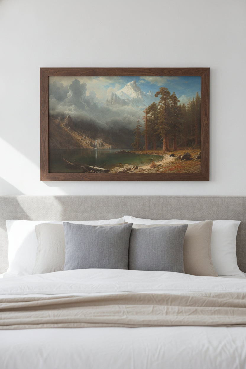 Mount Corcoran — framed art in a styled interior