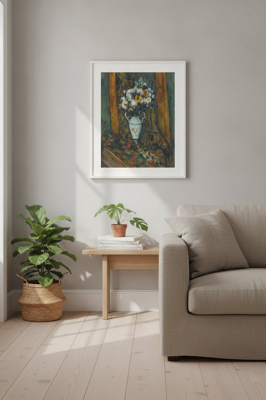 Vase of Flowers — framed art in a styled interior